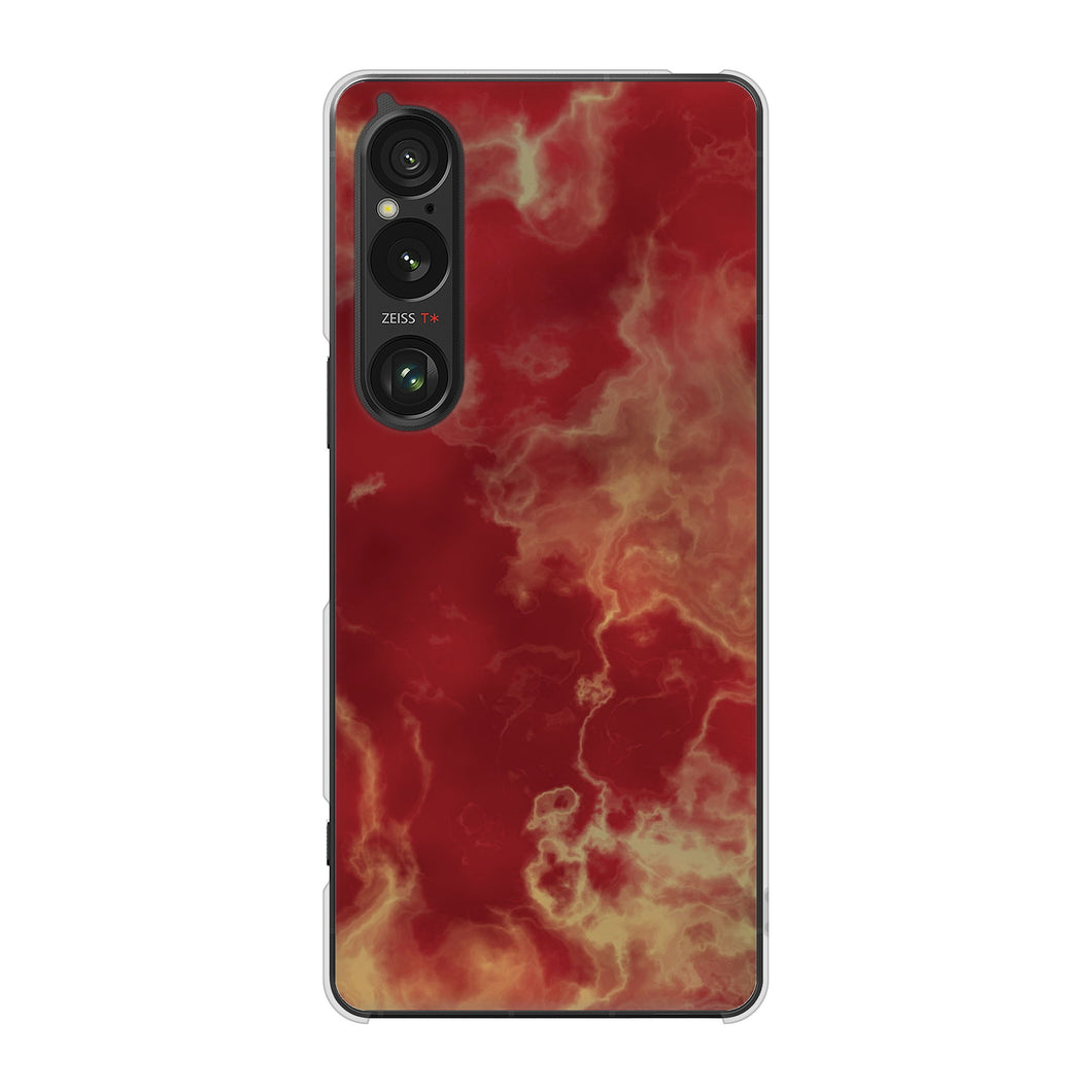 Xperia 1 VI A401SO SoftBank 高画質仕上げ 背面印刷 ハードケース大理石BK