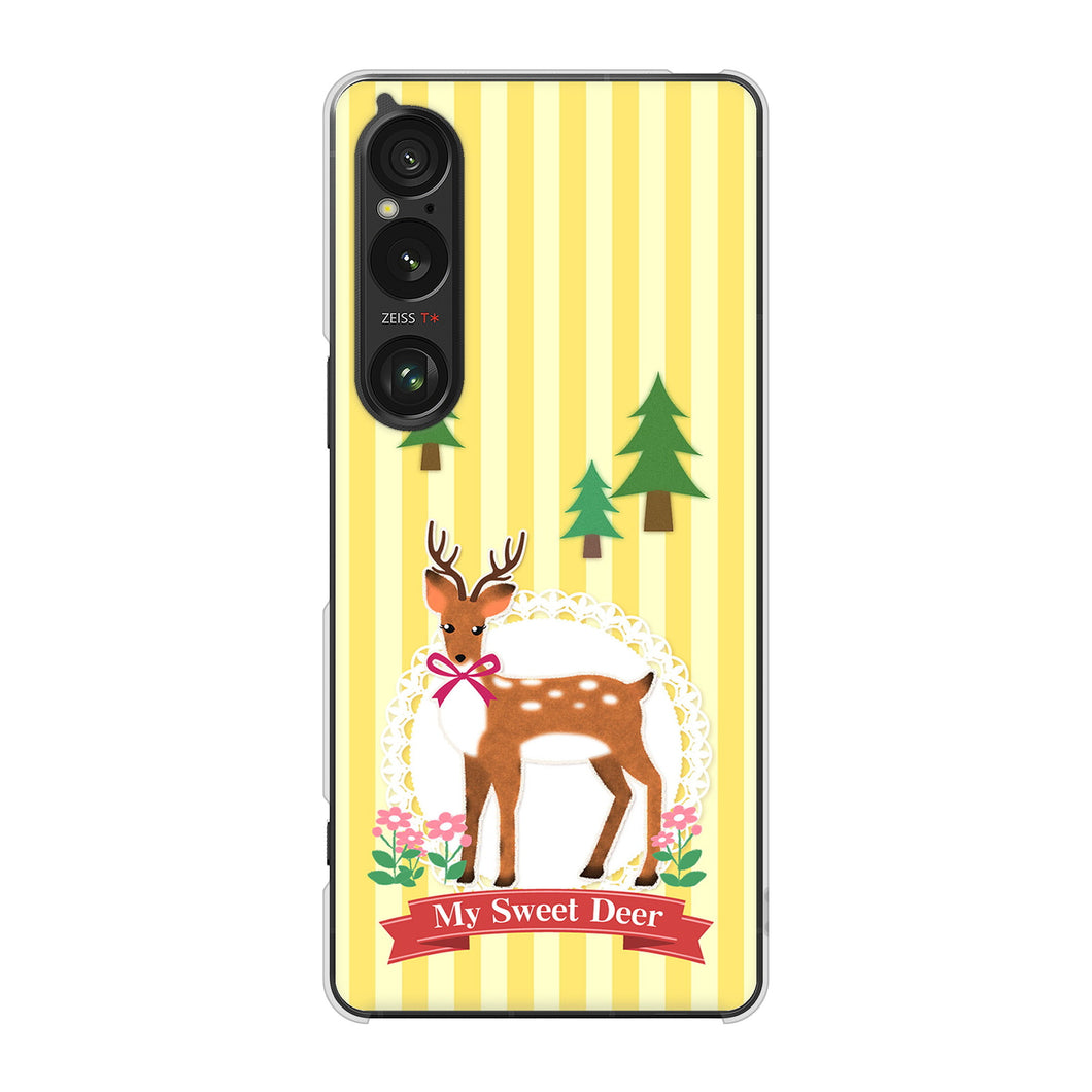 Xperia 1 VI A401SO SoftBank 高画質仕上げ 背面印刷 ハードケース 【SC826 森の鹿】