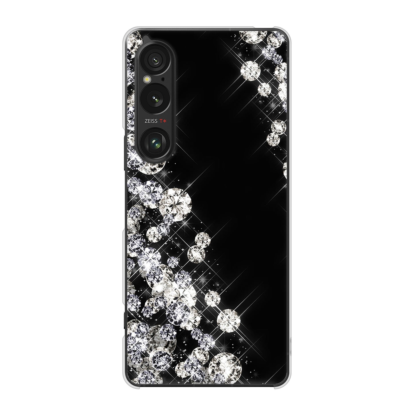 Xperia 1 VI A401SO SoftBank 高画質仕上げ 背面印刷 ハードケース 【VA871 ダイヤモンドフレーム】