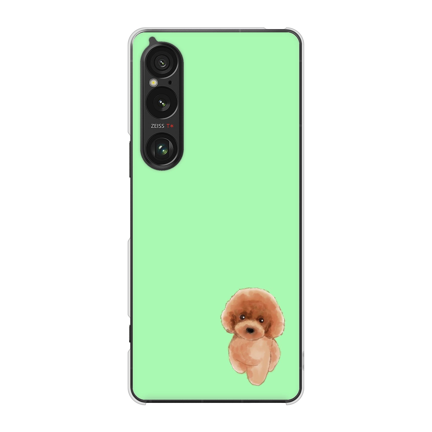 Xperia 1 VI A401SO SoftBank 高画質仕上げ 背面印刷 ハードケーストイプードルレッド