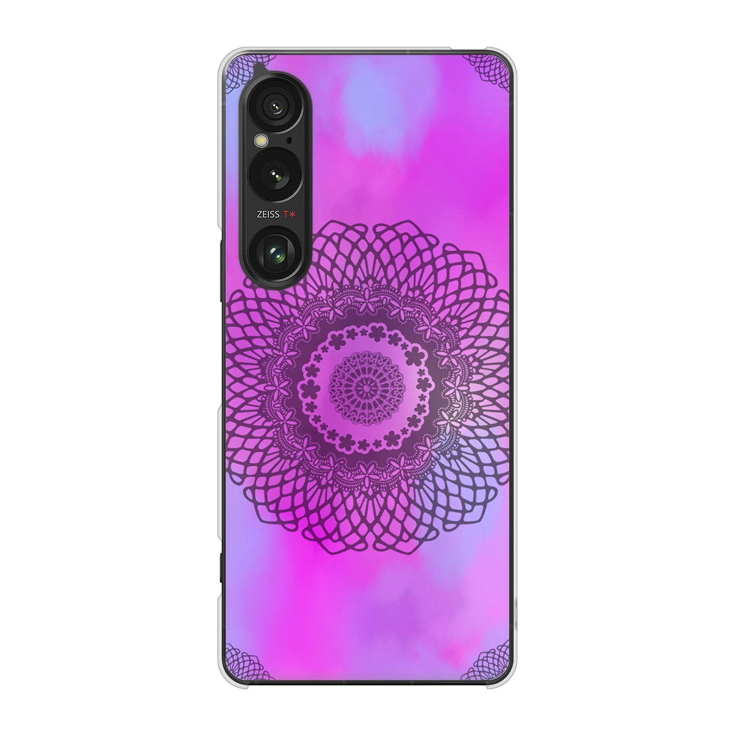 Xperia 1 VI A401SO SoftBank 高画質仕上げ 背面印刷 ハードケース 【YJ344 レース】