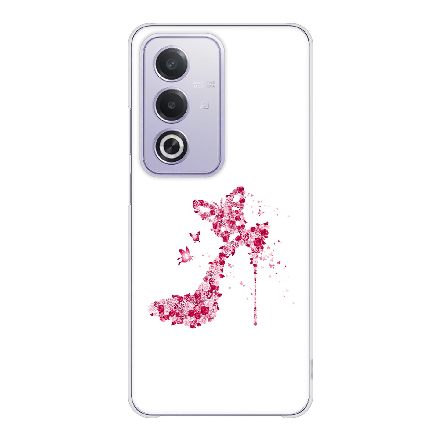 OPPO A3 5G A402OP Y!mobile 高画質仕上げ 背面印刷 ハードケース 【387 薔薇のハイヒール】