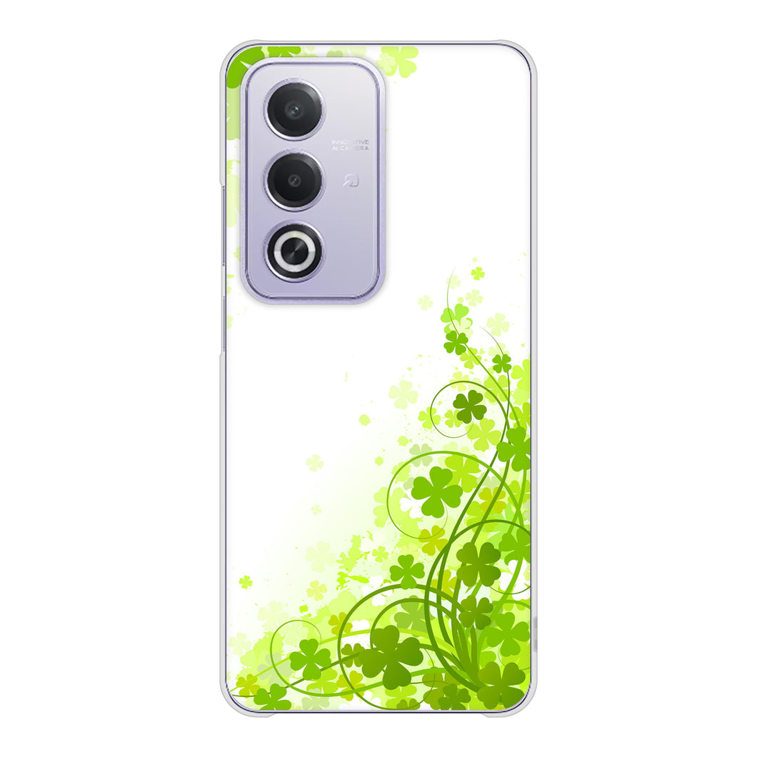 OPPO A3 5G A402OP Y!mobile 高画質仕上げ 背面印刷 ハードケース 【565 四葉のクローバー】