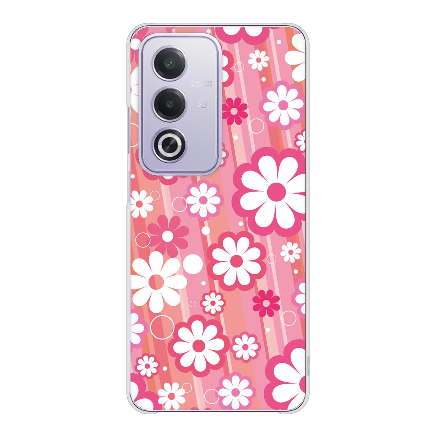 OPPO A3 5G A402OP Y!mobile 高画質仕上げ 背面印刷 ハードケース 【751 マーガレット(ピンク系)】