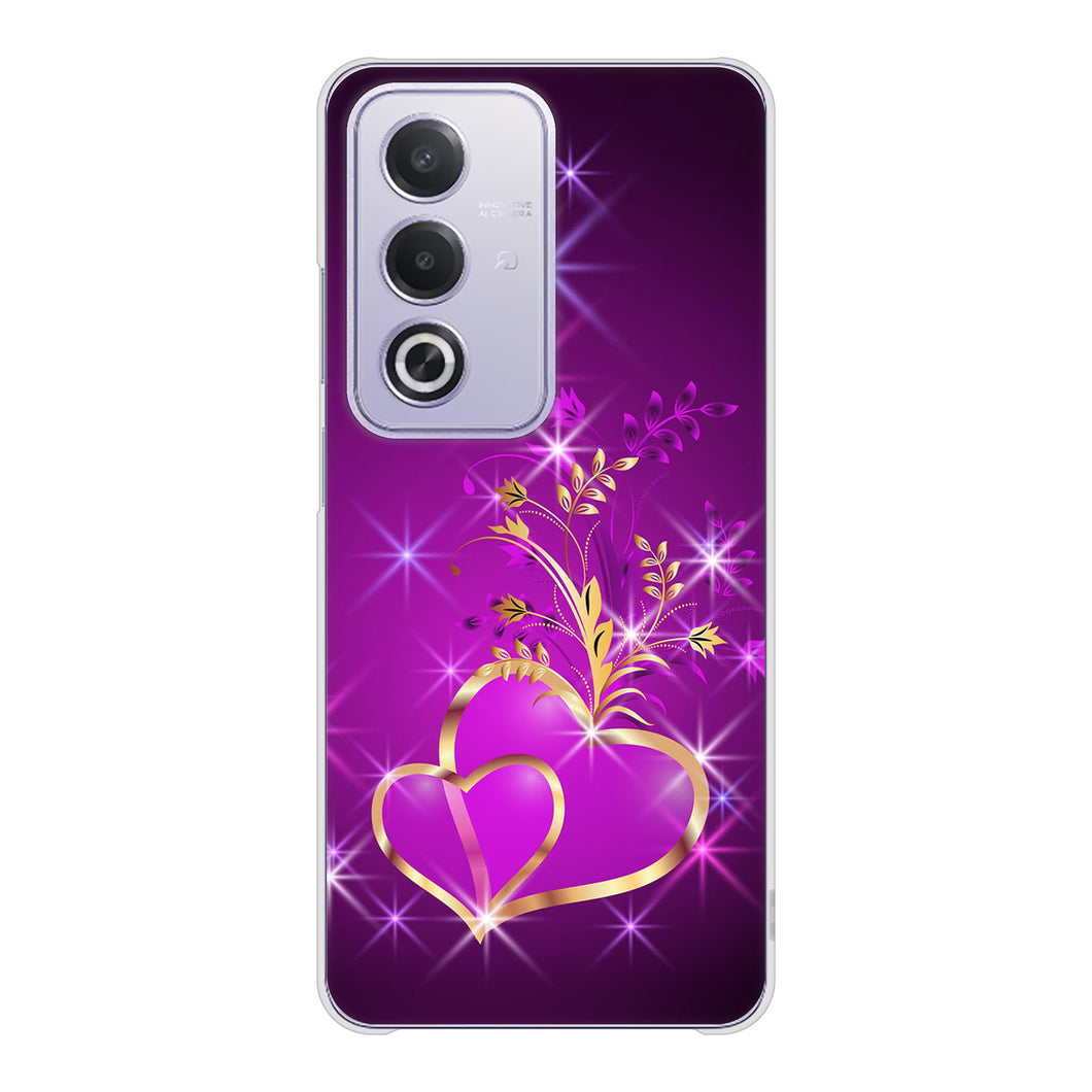 OPPO A3 5G A402OP Y!mobile 高画質仕上げ 背面印刷 ハードケースきらめきハート