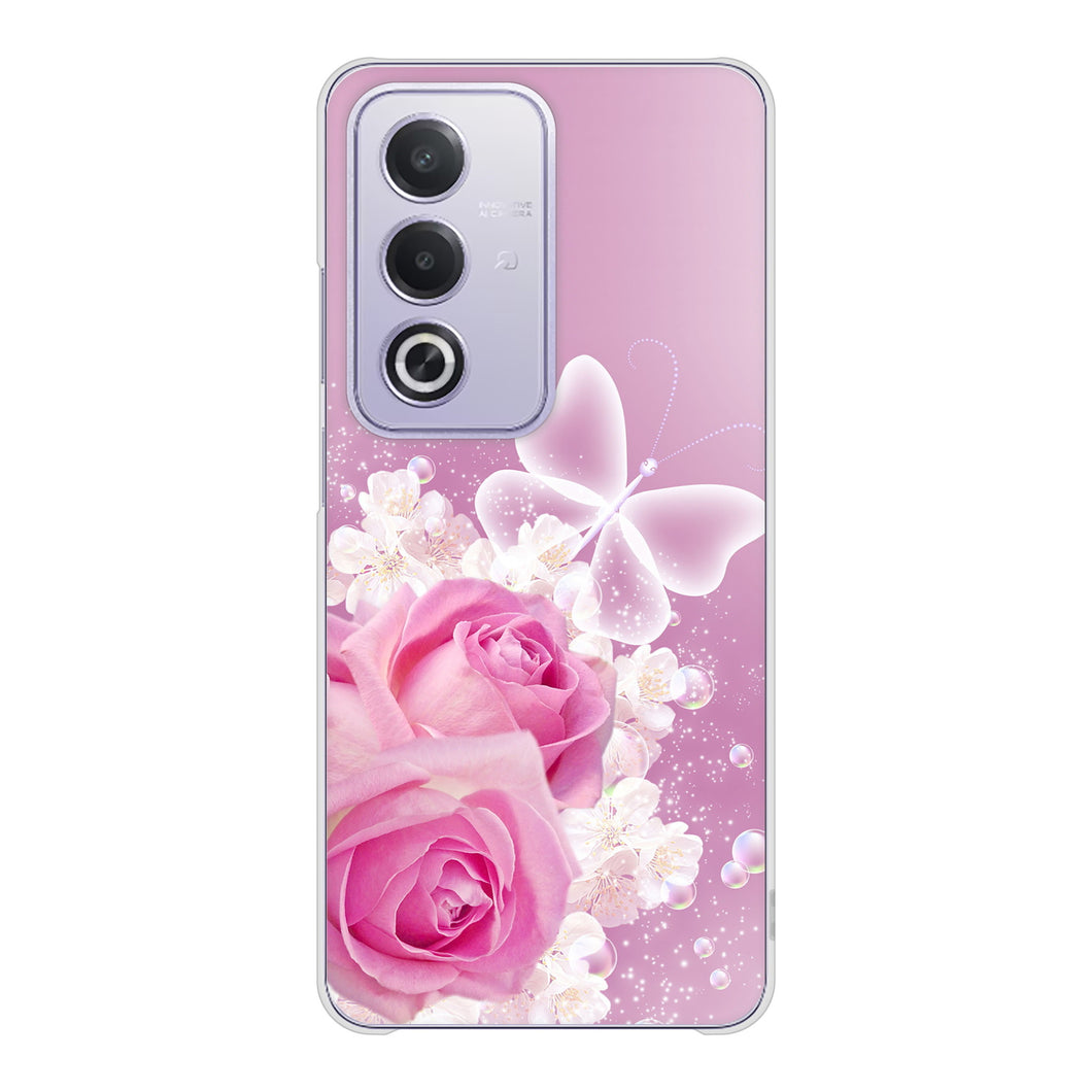 OPPO A3 5G A402OP Y!mobile 高画質仕上げ 背面印刷 ハードケースロマンチックなバラ