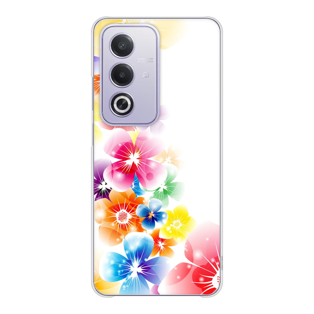 OPPO A3 5G A402OP Y!mobile 高画質仕上げ 背面印刷 ハードケース 【1209 光と花】