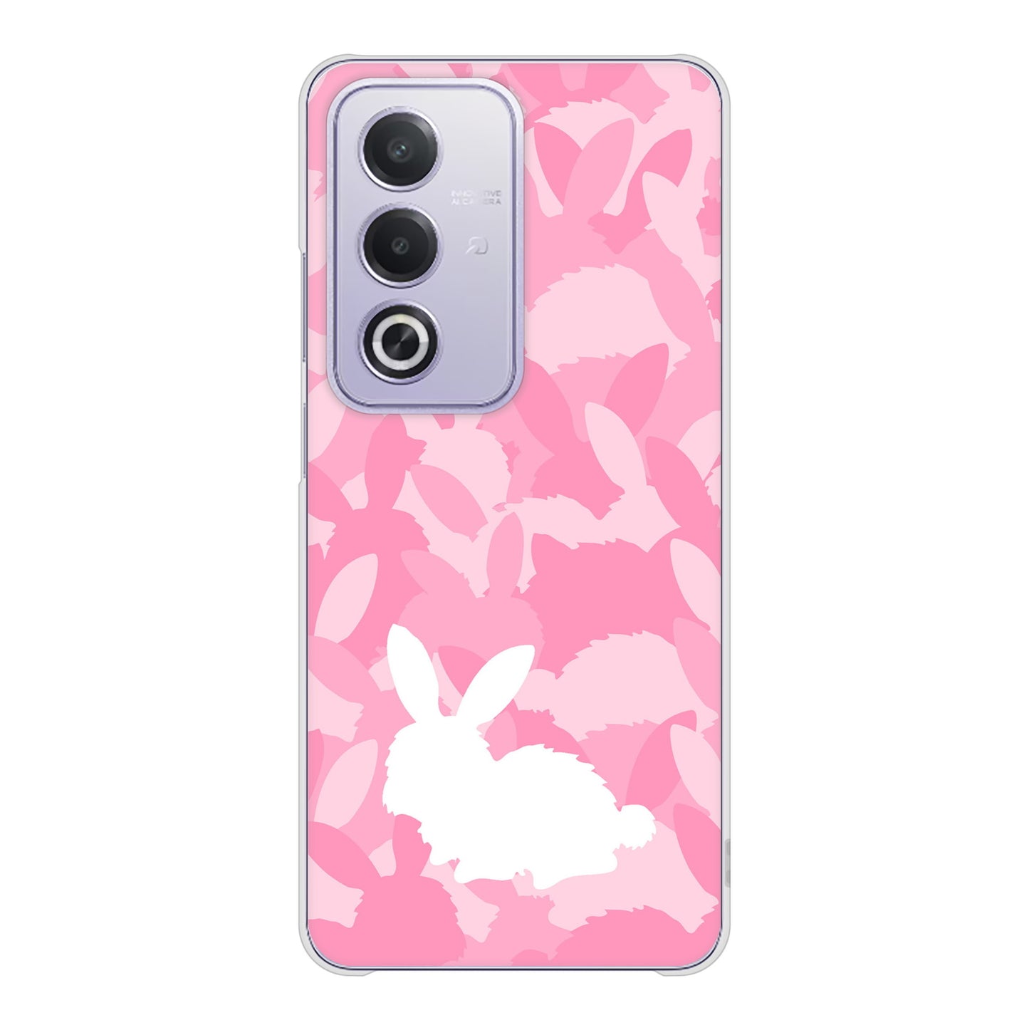 OPPO A3 5G A402OP Y!mobile 高画質仕上げ 背面印刷 ハードケースむかいあぐる うさぎ迷彩風