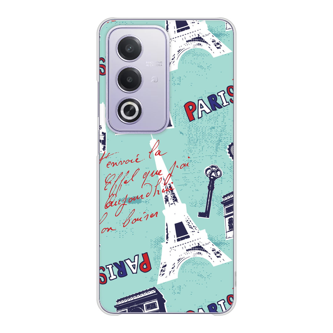 OPPO A3 5G A402OP Y!mobile 高画質仕上げ 背面印刷 ハードケースビューティフルパリレッド