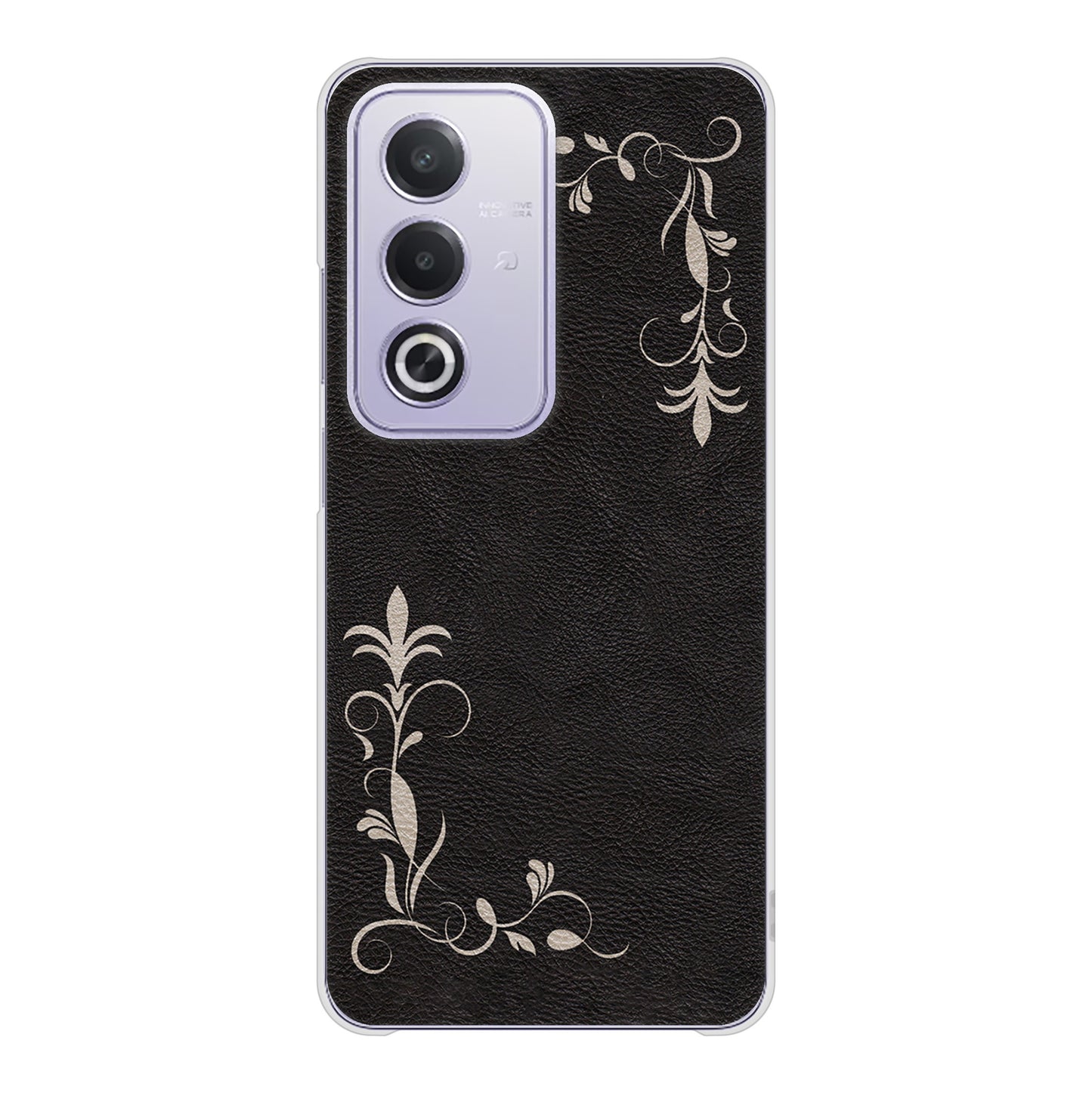 OPPO A3 5G A402OP Y!mobile 高画質仕上げ 背面印刷 ハードケース 【EK825 レザー風グラスフレーム】