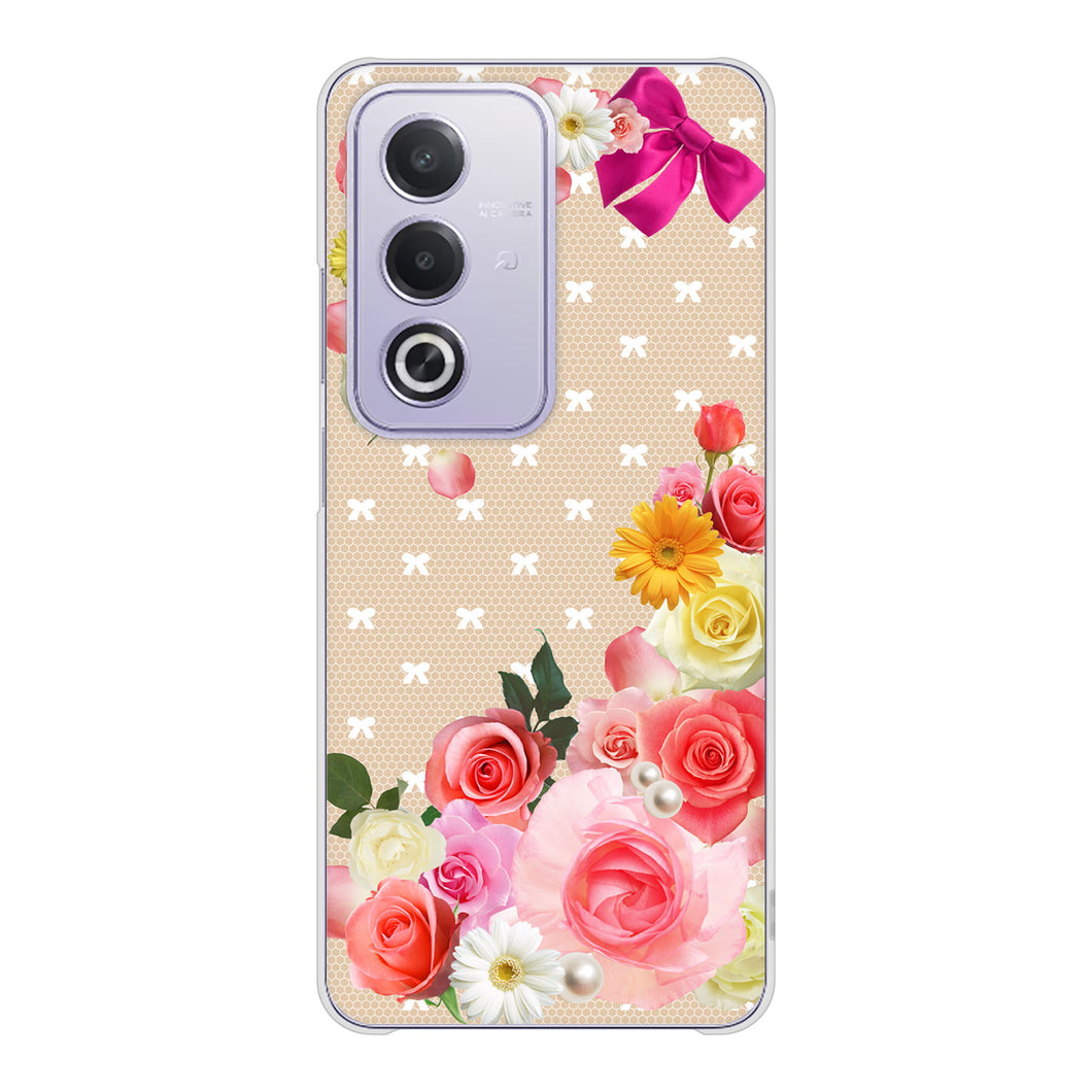 OPPO A3 5G A402OP Y!mobile 高画質仕上げ 背面印刷 ハードケースロマンチックなバラ