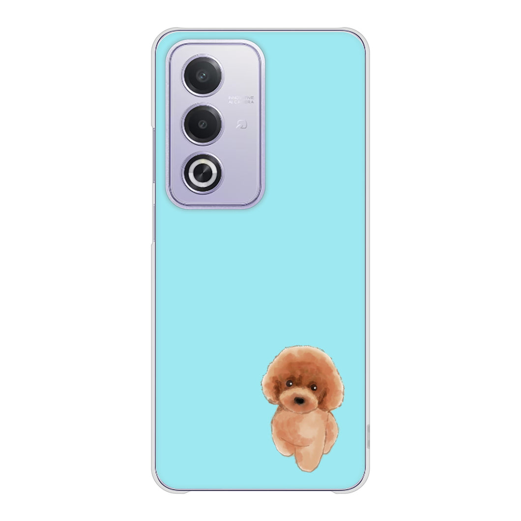 OPPO A3 5G A402OP Y!mobile 高画質仕上げ 背面印刷 ハードケーストイプードルレッド