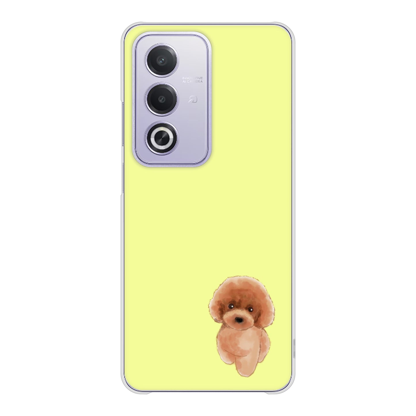 OPPO A3 5G A402OP Y!mobile 高画質仕上げ 背面印刷 ハードケーストイプードルレッド