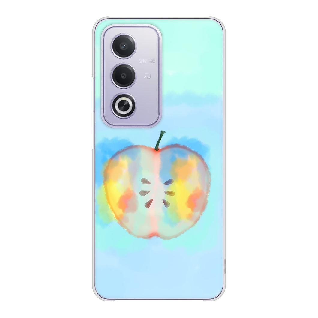 OPPO A3 5G A402OP Y!mobile 高画質仕上げ 背面印刷 ハードケース 【YJ181 りんご 水彩181】