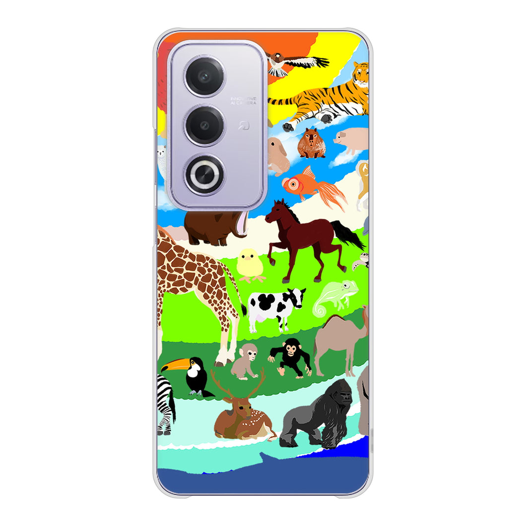 OPPO A3 5G A402OP Y!mobile 高画質仕上げ 背面印刷 ハードケース 【YJ201 アニマルプラネット】