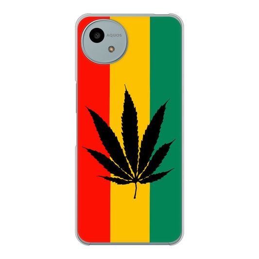 AQUOS wish4 A402SH Y!mobile 高画質仕上げ 背面印刷 ハードケース 【083 大麻ラスタカラー】