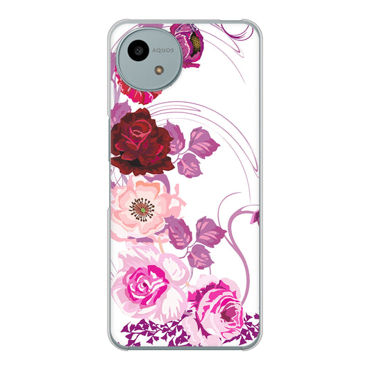 AQUOS wish4 A402SH Y!mobile 高画質仕上げ 背面印刷 ハードケースロマンチックなバラ