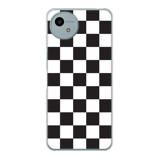 AQUOS wish4 A402SH Y!mobile 高画質仕上げ 背面印刷 ハードケース 【151 フラッグチェック】