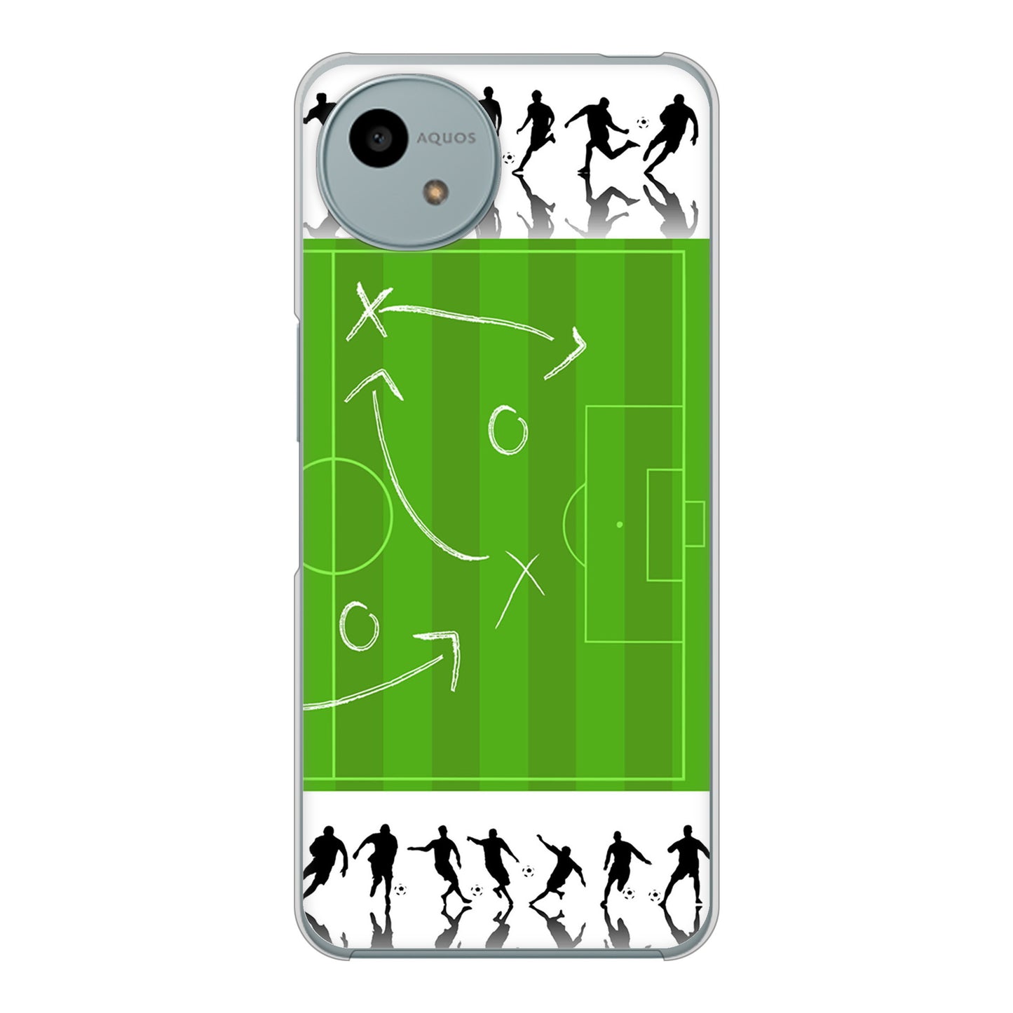 AQUOS wish4 A402SH Y!mobile 高画質仕上げ 背面印刷 ハードケース 【304 サッカー戦略ボード】