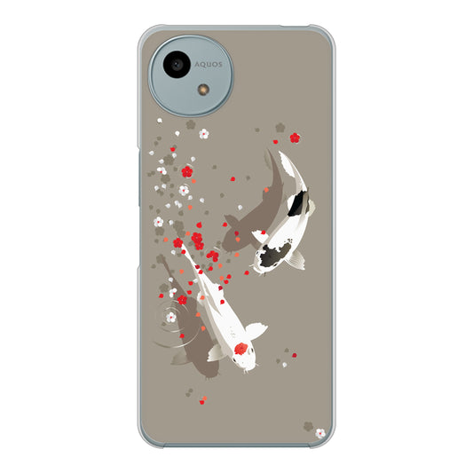 AQUOS wish4 A402SH Y!mobile 高画質仕上げ 背面印刷 ハードケース 【367 よりそう鯉】