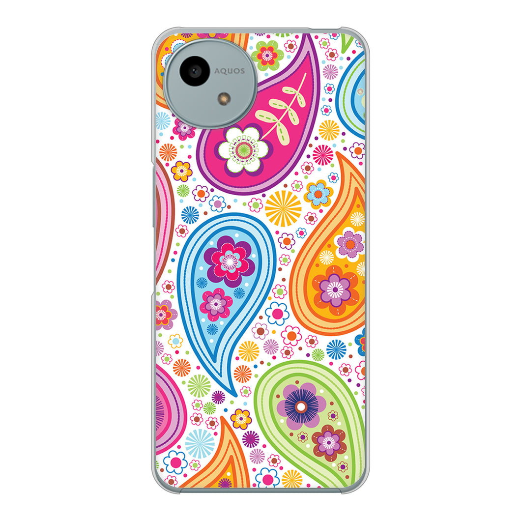 AQUOS wish4 A402SH Y!mobile 高画質仕上げ 背面印刷 ハードケースペイズリー