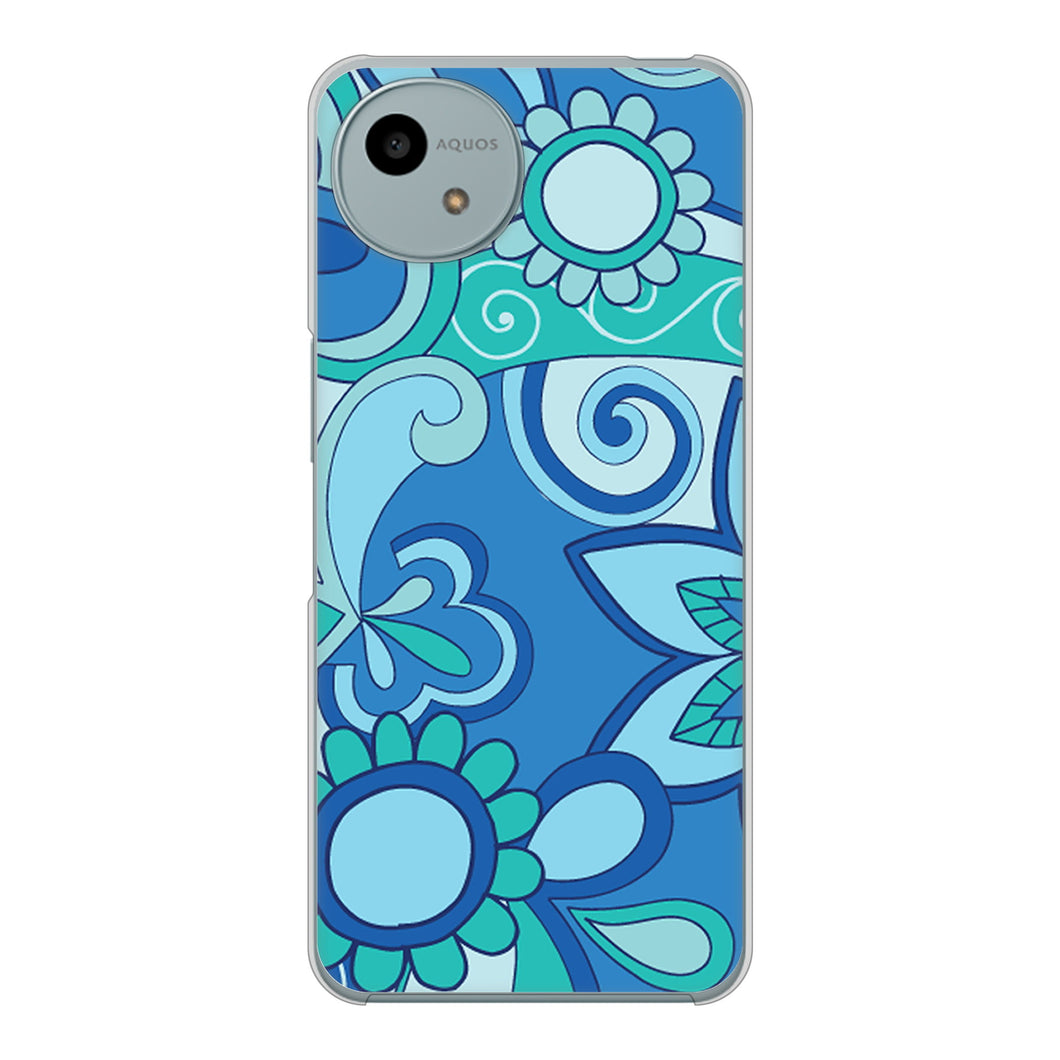 AQUOS wish4 A402SH Y!mobile 高画質仕上げ 背面印刷 ハードケース 【409 ブルーミックス】