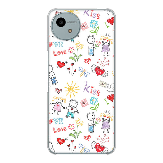 AQUOS wish4 A402SH Y!mobile 高画質仕上げ 背面印刷 ハードケースカップル&ファミリー