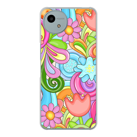 AQUOS wish4 A402SH Y!mobile 高画質仕上げ 背面印刷 ハードケース 【713 ミラクルフラワー】