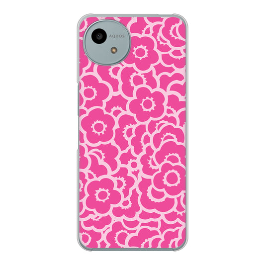 AQUOS wish4 A402SH Y!mobile 高画質仕上げ 背面印刷 ハードケース 【716 ピンクフラワー】