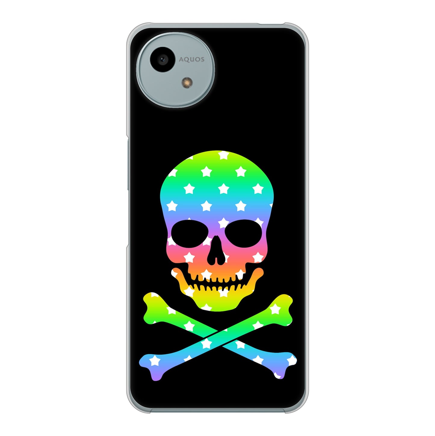 AQUOS wish4 A402SH Y!mobile 高画質仕上げ 背面印刷 ハードケースドクロフレーム