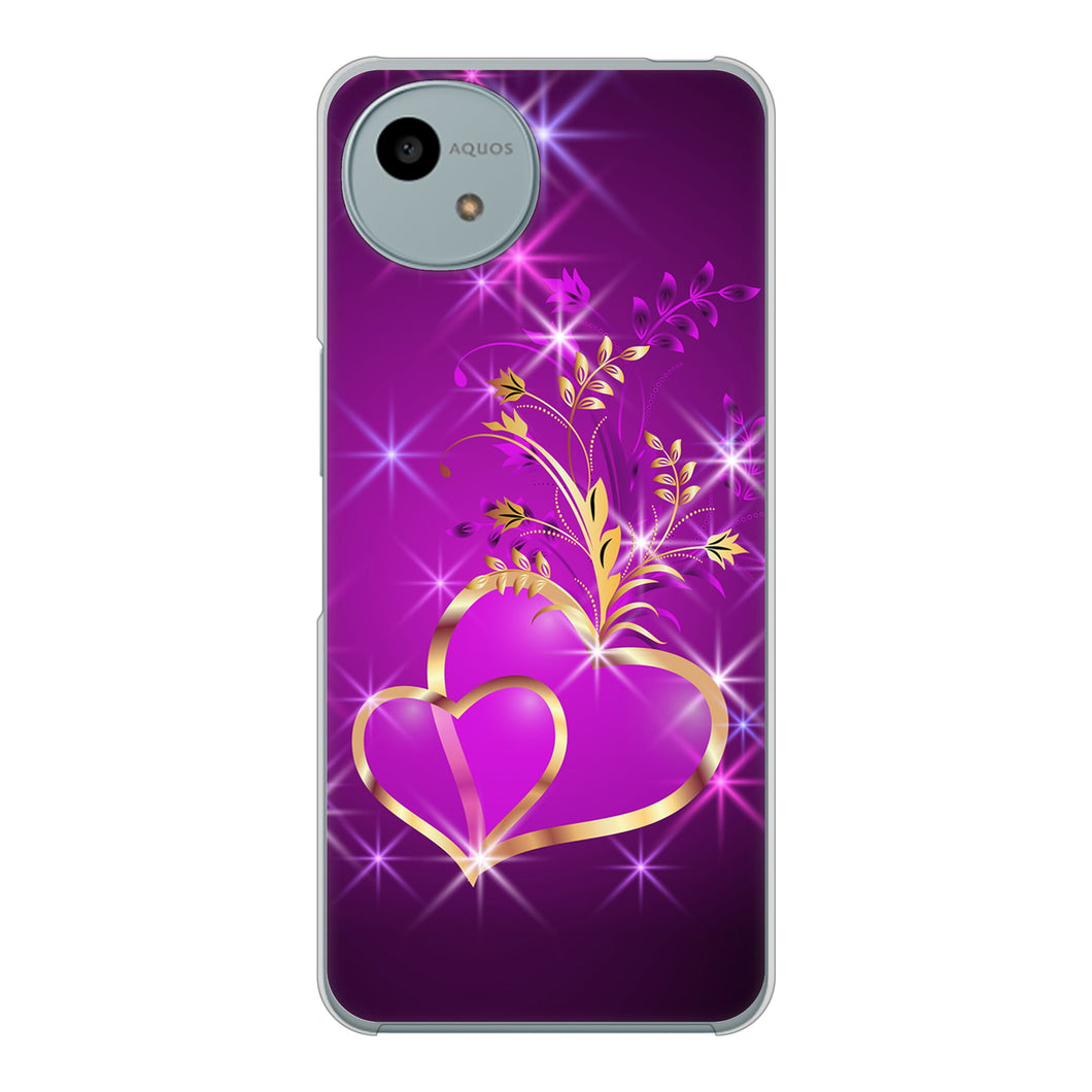 AQUOS wish4 A402SH Y!mobile 高画質仕上げ 背面印刷 ハードケースきらめきハート