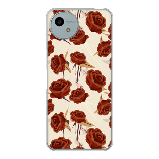 AQUOS wish4 A402SH Y!mobile 高画質仕上げ 背面印刷 ハードケース 【1157 クラシックローズ】
