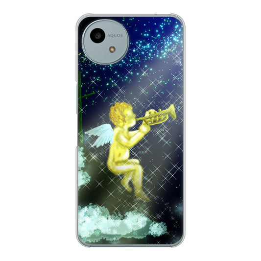 AQUOS wish4 A402SH Y!mobile 高画質仕上げ 背面印刷 ハードケース 【1248 天使の演奏】