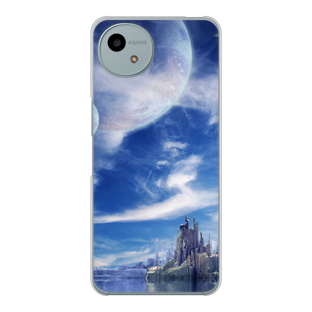 AQUOS wish4 A402SH Y!mobile 高画質仕上げ 背面印刷 ハードケース 【1270 広がる宇宙】