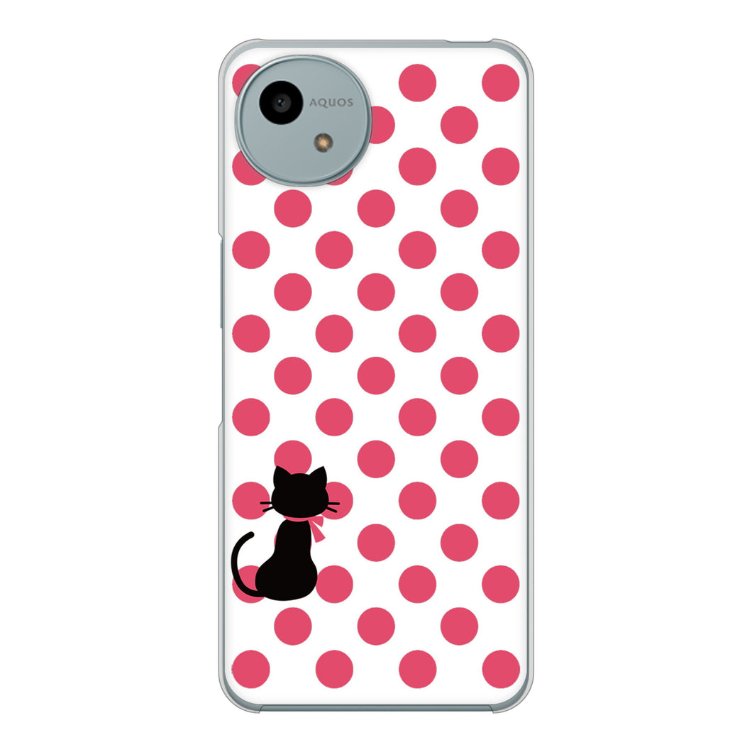 AQUOS wish4 A402SH Y!mobile 高画質仕上げ 背面印刷 ハードケースネコとシンプルミルキー