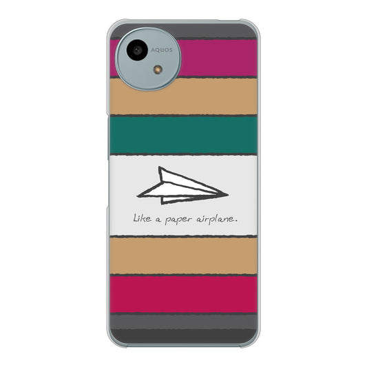 AQUOS wish4 A402SH Y!mobile 高画質仕上げ 背面印刷 ハードケース 【IA809 かみひこうき】