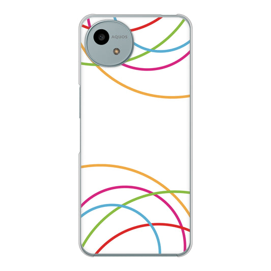 AQUOS wish4 A402SH Y!mobile 高画質仕上げ 背面印刷 ハードケース 【IB912 重なり合う曲線】