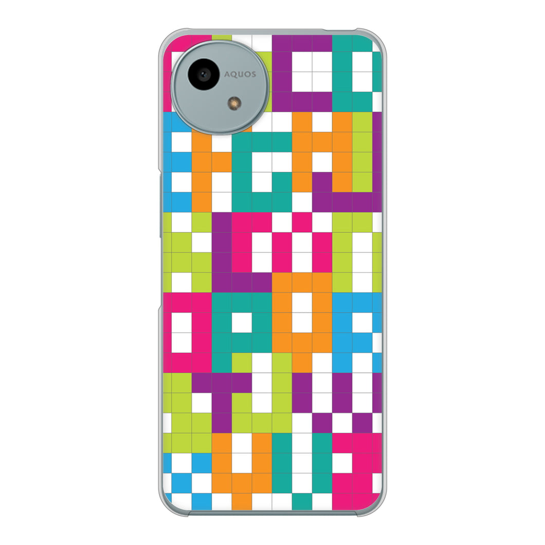 AQUOS wish4 A402SH Y!mobile 高画質仕上げ 背面印刷 ハードケース 【IB916 ブロックアルファベット】