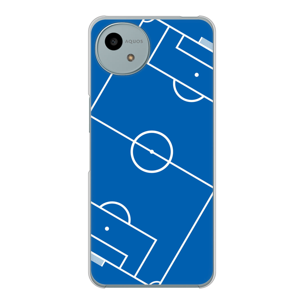 AQUOS wish4 A402SH Y!mobile 高画質仕上げ 背面印刷 ハードケース 【IB922 SOCCER_ピッチ】