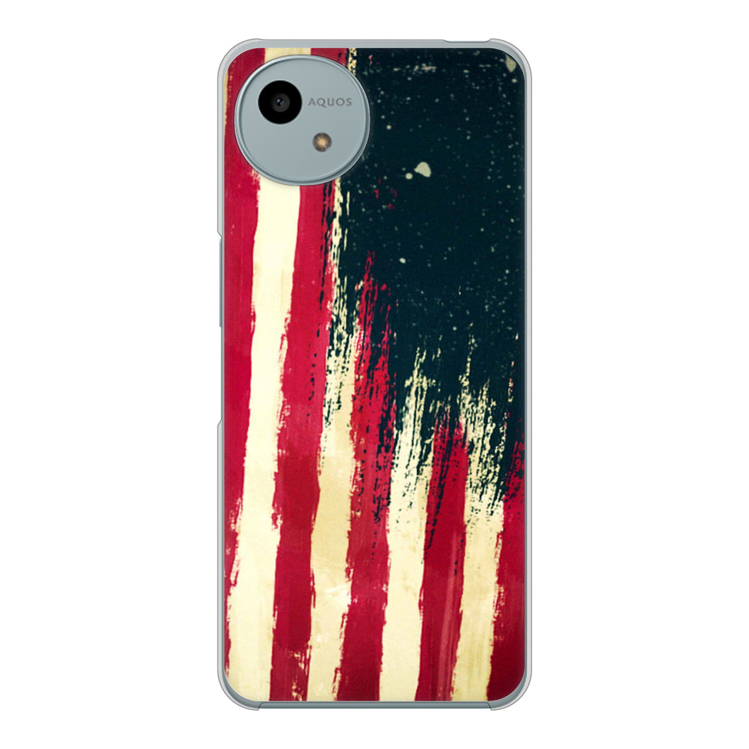 AQUOS wish4 A402SH Y!mobile 高画質仕上げ 背面印刷 ハードケース 【MI805 ヴィンテージアメリカ】
