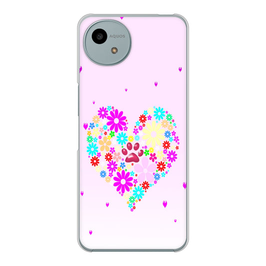 AQUOS wish4 A402SH Y!mobile 高画質仕上げ 背面印刷 ハードケースハートと肉球