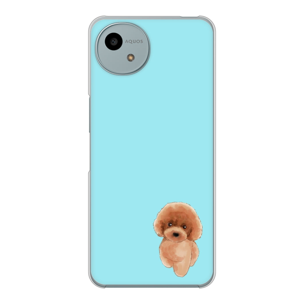 AQUOS wish4 A402SH Y!mobile 高画質仕上げ 背面印刷 ハードケーストイプードルレッド