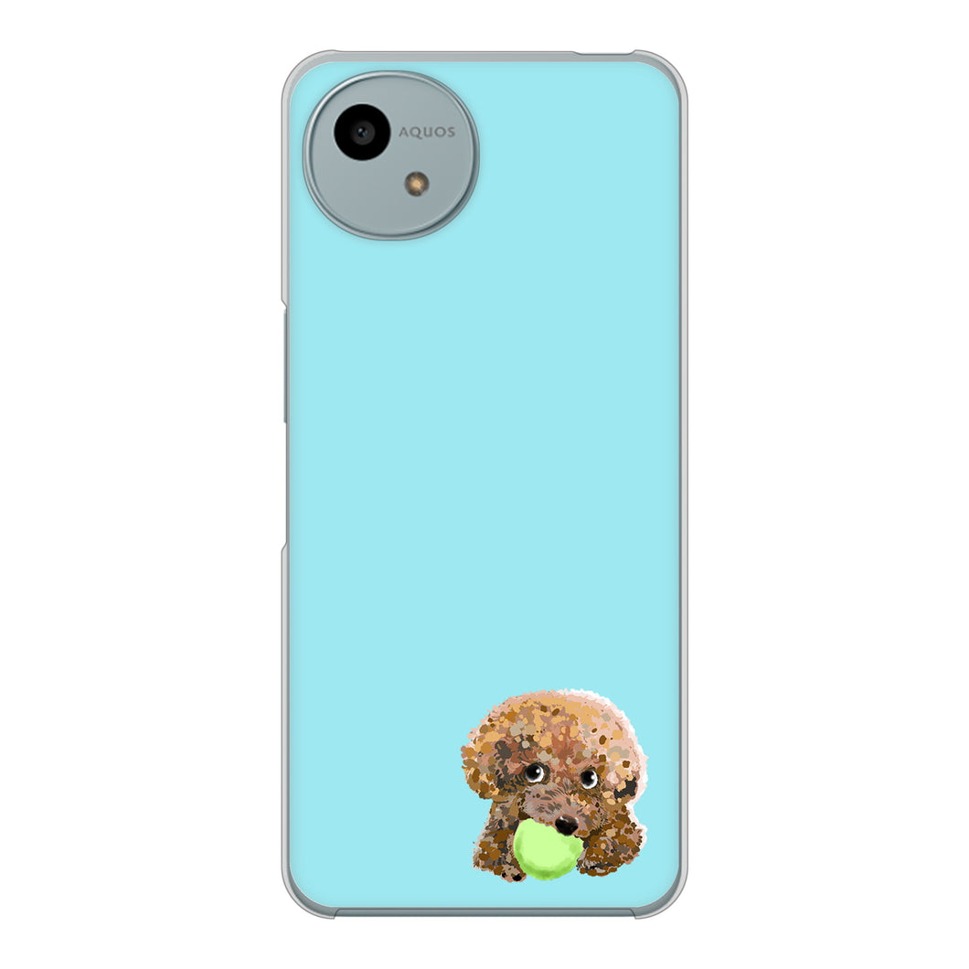 AQUOS wish4 A402SH Y!mobile 高画質仕上げ 背面印刷 ハードケーストイプードル&ボール