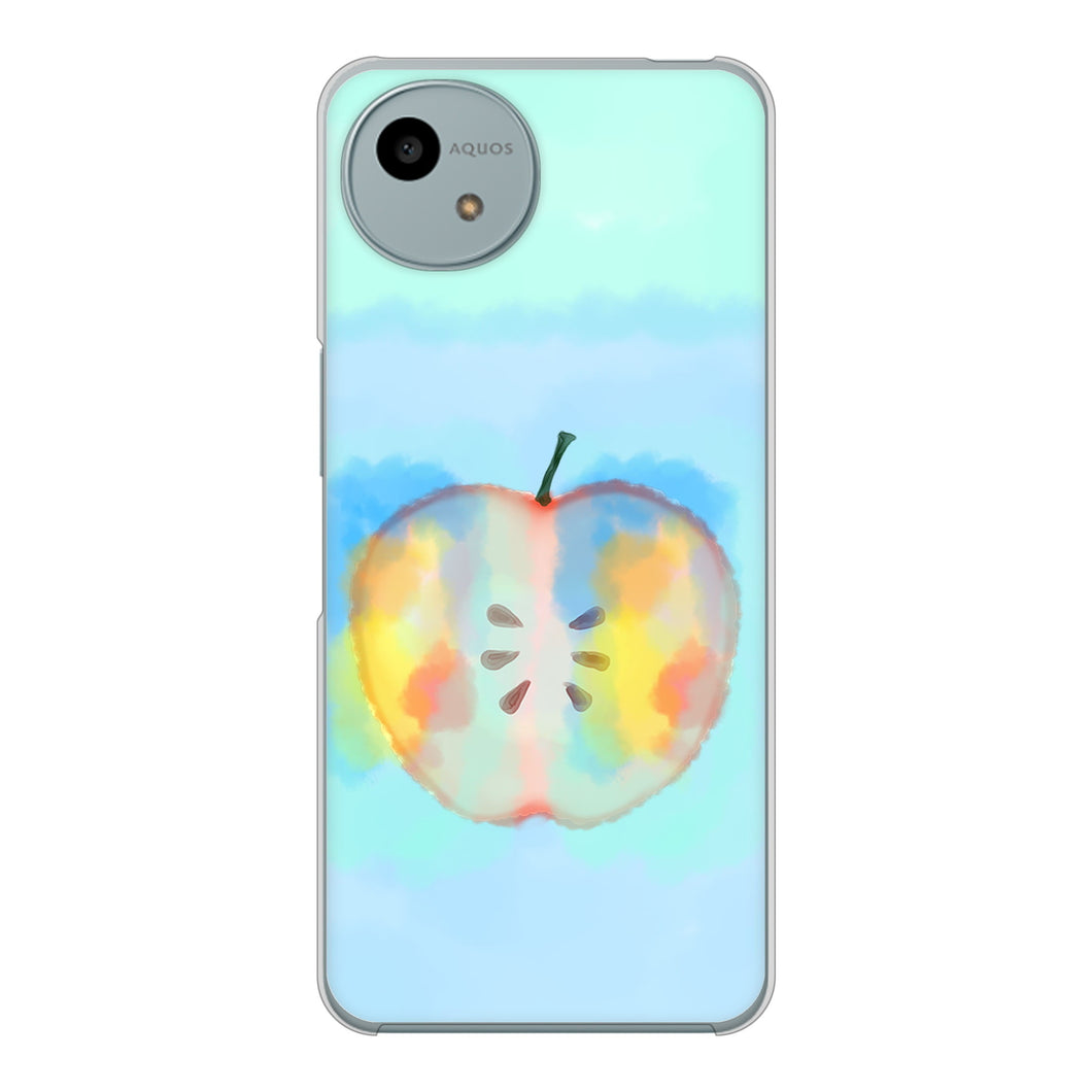 AQUOS wish4 A402SH Y!mobile 高画質仕上げ 背面印刷 ハードケース 【YJ181 りんご 水彩181】