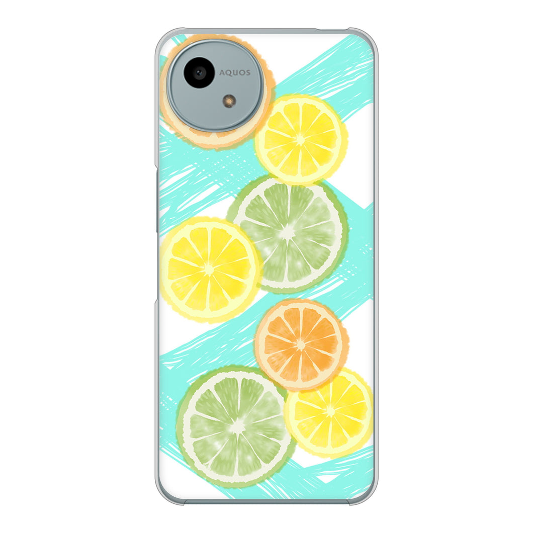 AQUOS wish4 A402SH Y!mobile 高画質仕上げ 背面印刷 ハードケース 【YJ183 オレンジライム】