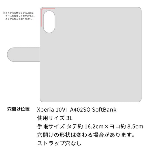 Xperia 10 VI A402SO SoftBank ビニール素材のスケルトン手帳型ケース クリア
