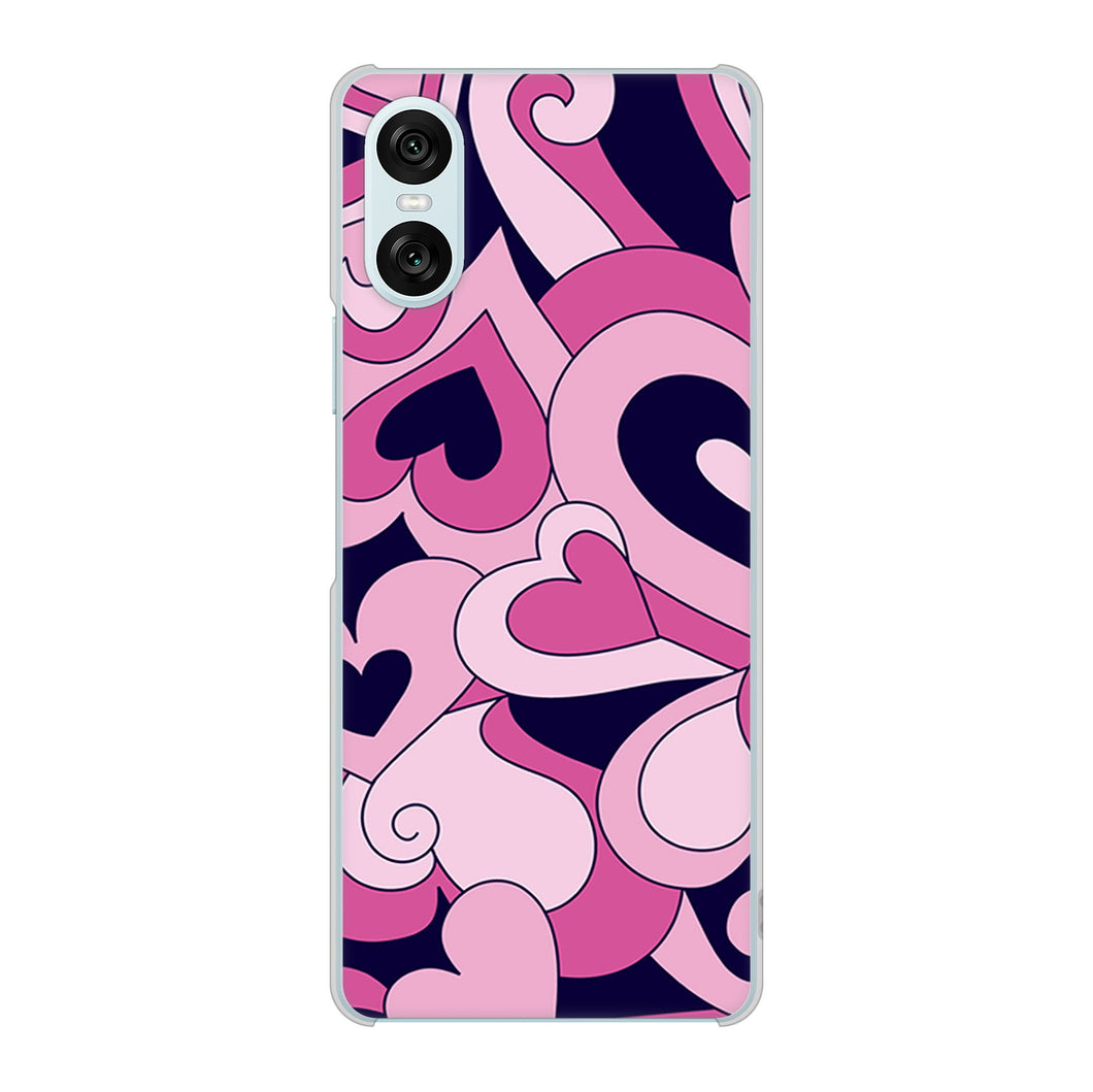 Xperia 10 VI A402SO SoftBank 高画質仕上げ 背面印刷 ハードケースプリティハート