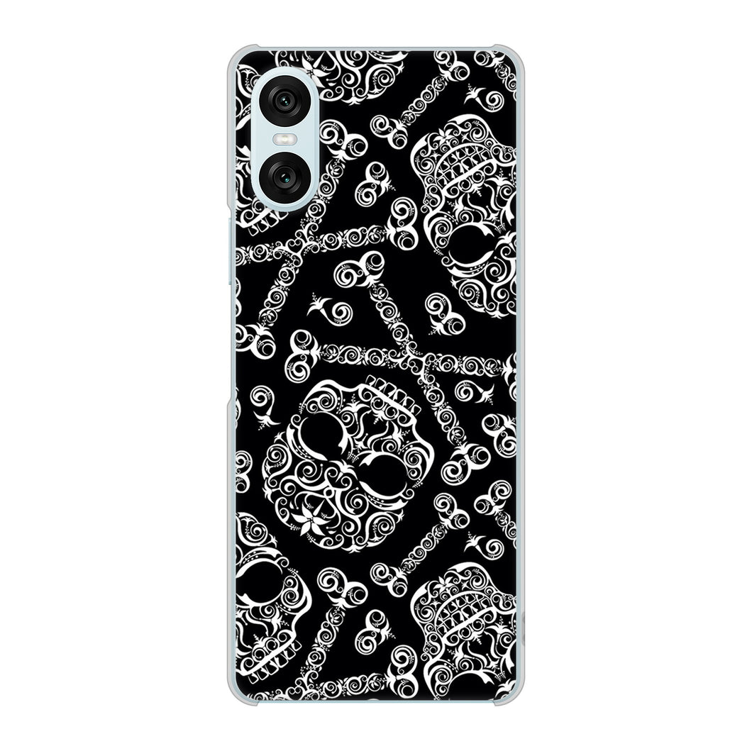 Xperia 10 VI A402SO SoftBank 高画質仕上げ 背面印刷 ハードケース 【363 ドクロの刺青】