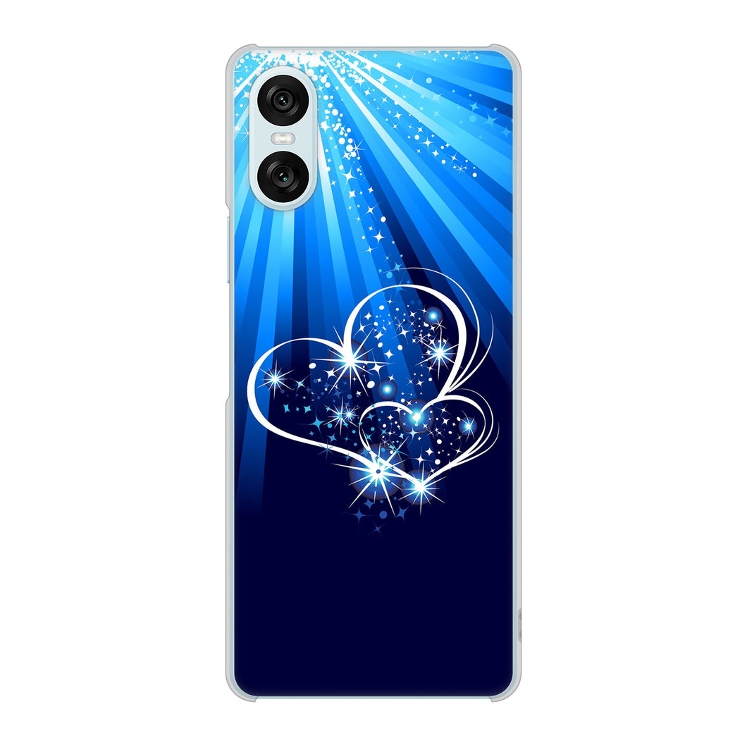 Xperia 10 VI A402SO SoftBank 高画質仕上げ 背面印刷 ハードケースきらめきハート