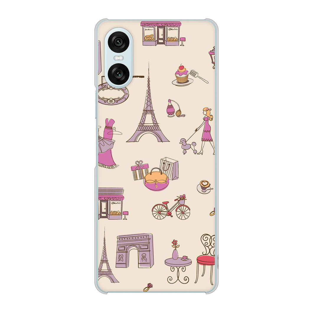 Xperia 10 VI A402SO SoftBank 高画質仕上げ 背面印刷 ハードケースLOVE フランス